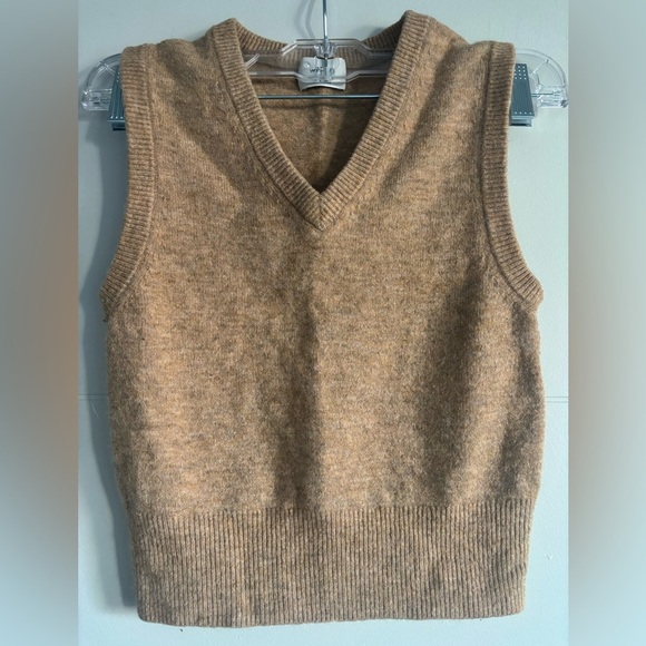 Wilfred Tan V-Neck Sweater - Picture 1 of 6